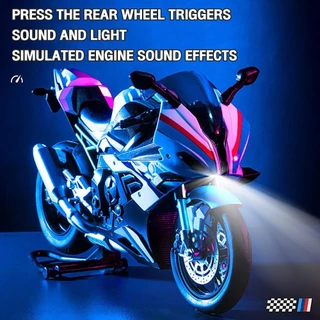 1:10 S1000 RR รถจักรยานยนต์โลหะของเล่นรถรุ่นรถ Diecast สําหรับเด็กเด็กจําลองเสียง Light Effect ของขวัญงานอดิเรกคอลเ
