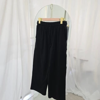 [ U34 ] WARA กางเกงขายาวผู้หญิง Cotton Spandex เอวยืด มีเชือก สบายพุง ใส่ทำงาน/เที่ยวl