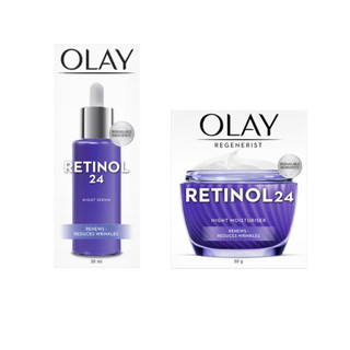 OLAY โอเลย์ Regenerist Retinol24 Night Moisturizer Serum 30 ml / Cream 50 g