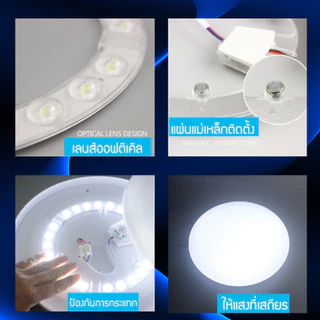 แผงไฟ led เพดาน 3สี28W/36W/48W/72W แผงไฟแม่เหล็ก เปลี่ยนชิปหลอดไฟ led เพดานกลม แผงไฟเพดานคุณภาพสูง ถูกที่สุด