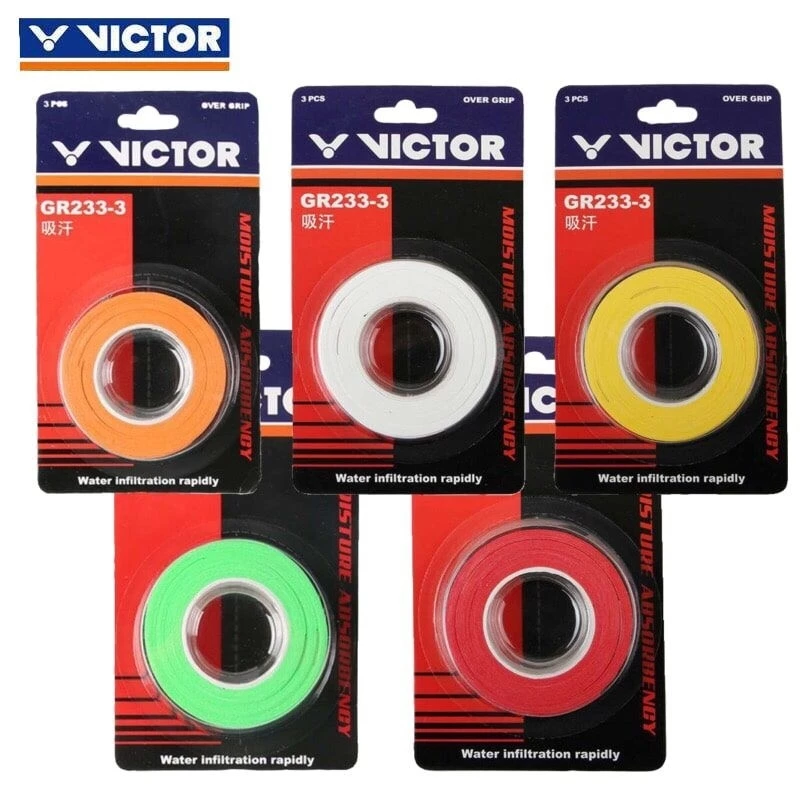 แท้ กริํปพันไม้แบด กริ๊ปไม้แบด ตัวท็อปสุดของที่พันไม้victor GR233-3รุ่นซับเหงือดี เหนียวสุดทนสุด จับกระชับไม่หนามาก