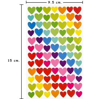 [พร้อมส่ง] สติ๊กเกอร์ DIY น่ารัก หัวใจ วงกลม ดาว การ์ตูน Love Star Heart วาเลนไทน์ Cute Valentine Sticker ติด ตกแต่งสมุด