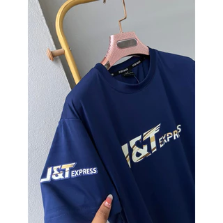 เสื้อคอกลมสีล้วน J&T Express สกรีนหน้า ราคาถูก