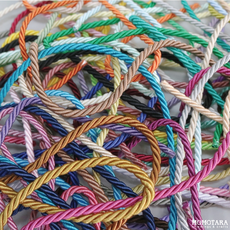 MOMOTARA No.1156 เชือก เชือก Cord เชือกเกลียว Twisted Cord ขนาด 0.5 CM ยาว 18 หลา ชุดที่ 2 - รูปที่ 3