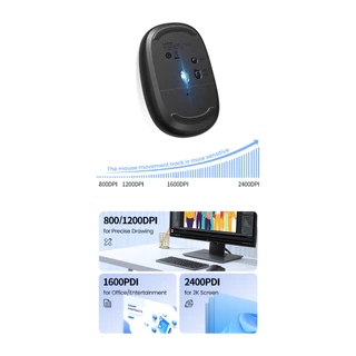 UGREEN เมาส์ไร้สาย 2.4G Mouse Wireless และ Bluetooth 2400-4000 DPI ไร้เสียง