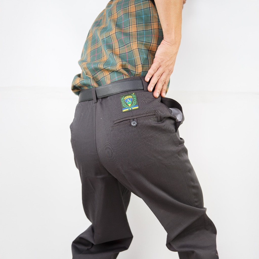 กางเกงขายาวผ้าแสล็คผ้าค็อตตอนคอม มีจีบ Nicman ทรงขากระบอก คุณลุงคุณตาชอบใส่