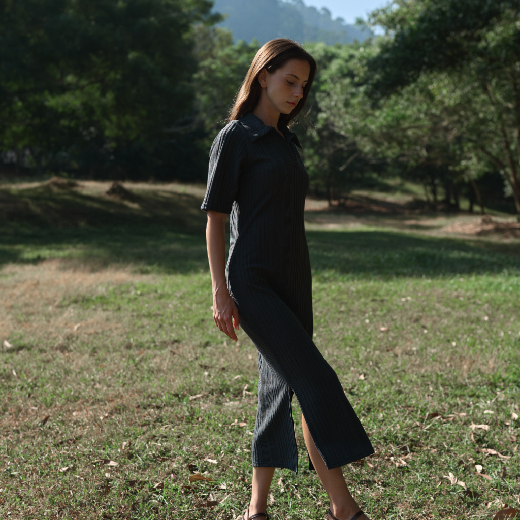 Junes Hope - Mia Knit Dress เดรสแขนสั้น เดรส เสื้อผ้าผู้หญิง ชุดทำงาน