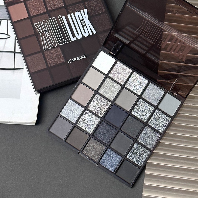 พาเลทตา 25สี อายแชโดว์ กันน้ํา เม็ดสีควันสูง อายแชโดว์โกธิค สุดเท่ ประกายชิมเมอร์ สีสวย ติดทน