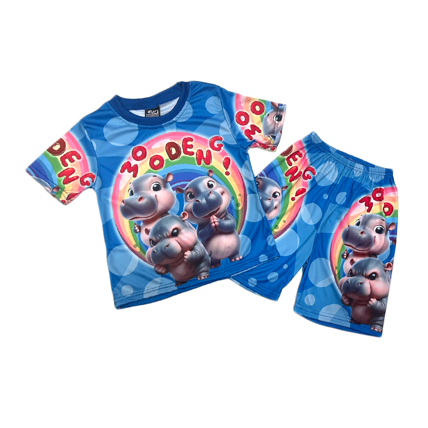 เสื้อผ้าเด็กผู้ชาย ชุดเด็กผู้ชาย ชุดซุปเปอร์ฮีโร่ ลายฮีโร่ ผ้ามัม แขนสั้น ขาสั้น PM888(112-122)