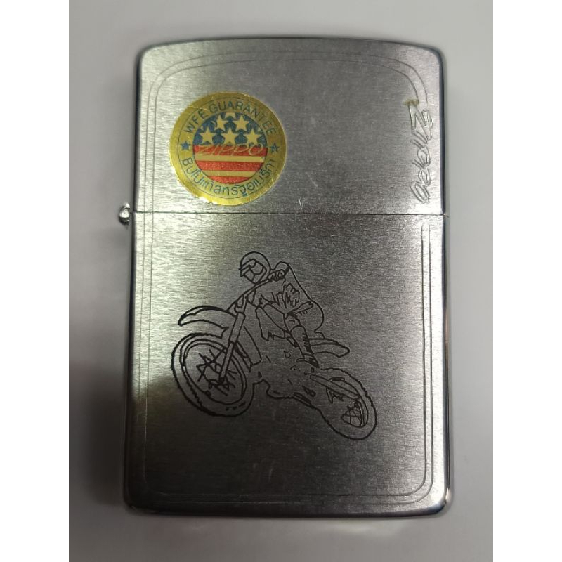 Zippo ไฟแช็ค รุ่นเก่า ของแท้ ลายมอเตอร์ไซค์