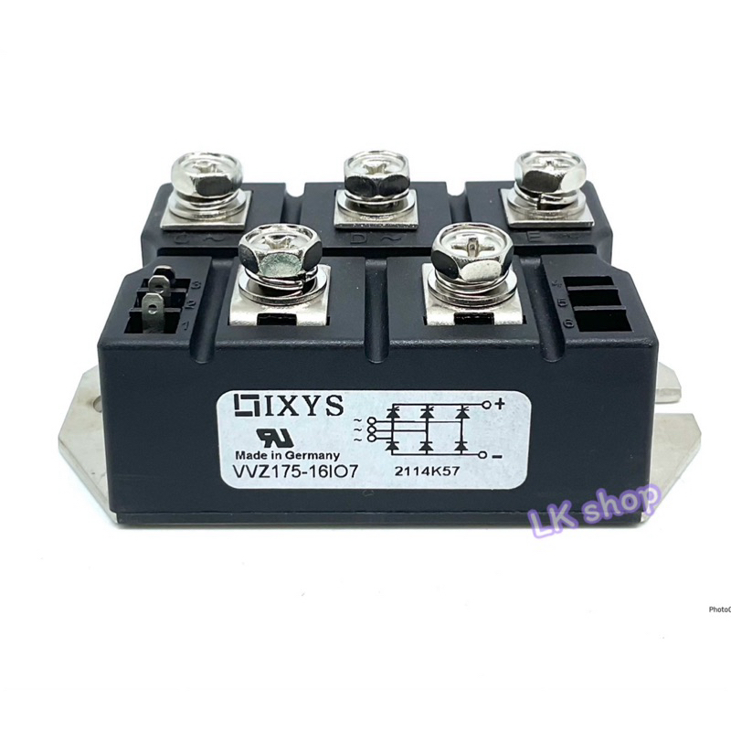 VVZ175-16IO7 โมดูลวงจรเรียงกระแสสามเฟส 167A 1600V โมดูล ไดโอด พร้อมส่ง