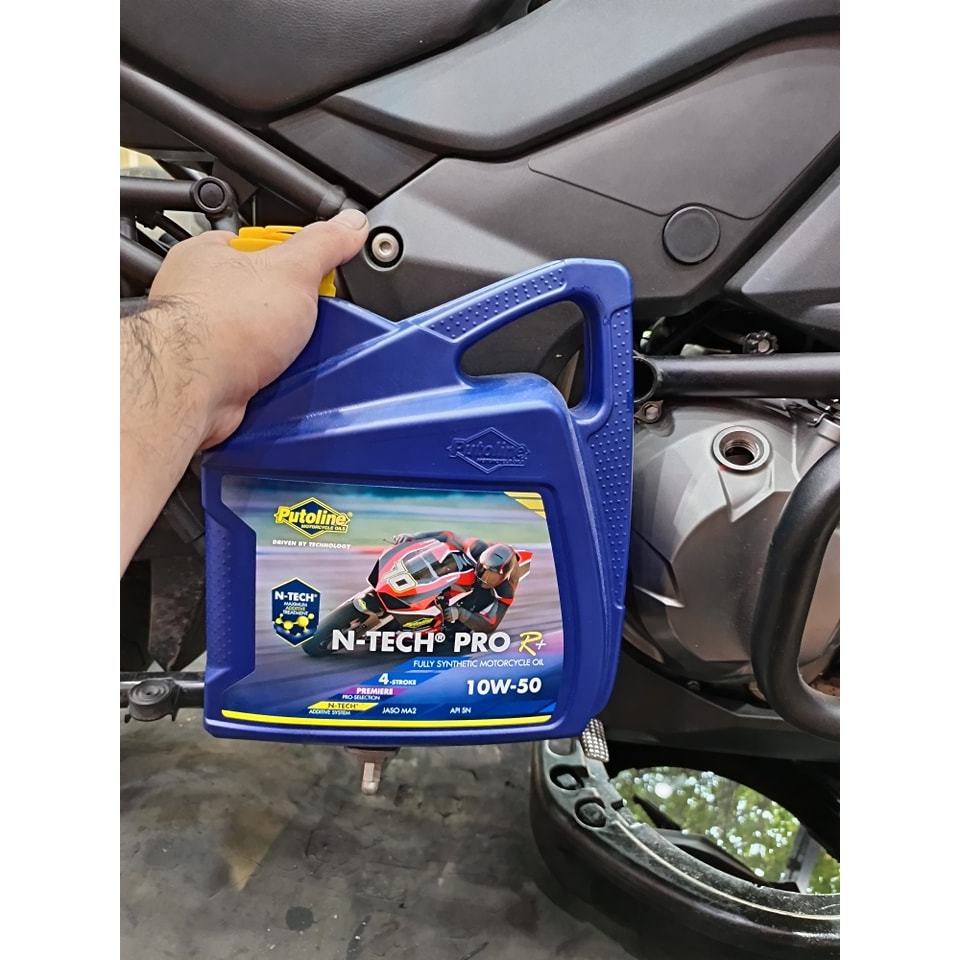 น้ำมันเครื่อง Putoline N-Tech Pro R+ เบอร์ 10W50 15W50 ขนาดแกลลอน 4 ลิตร