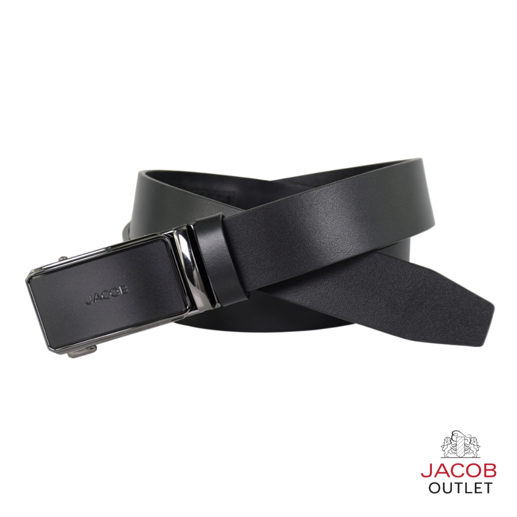 JACOB เข็มขัดหนังสีดำ - รุ่น 52230