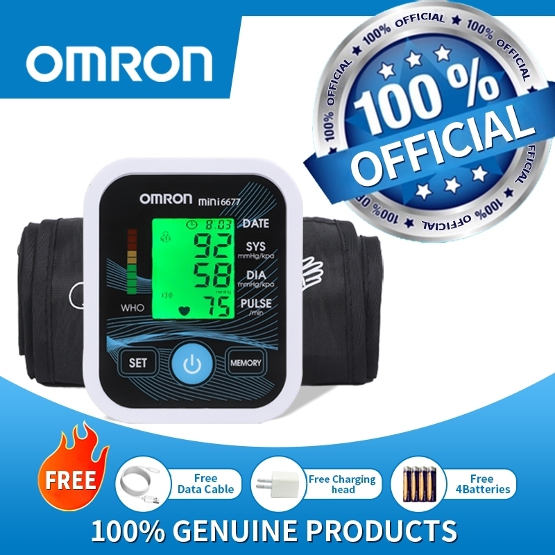OMRON เครื่องวัดความดัน เกรดทางการแพทย์ การวัดปุ่มเดียว หน้าจอสี เสียงภาษาไทย เครื่องวัดความดันโลหิต