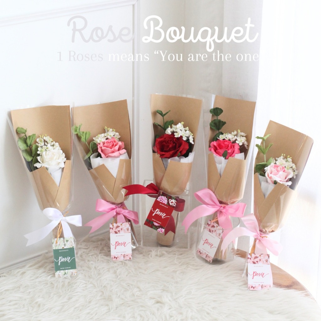 POSIE Rose Bouquet ช่อดอกกุหลาบ วาเลนไทน์ มีกลิ่นหอม พร้อมส่ง