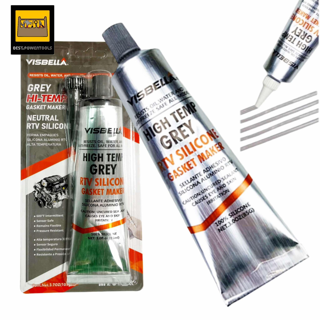 VISBELLA กาวทาปะเก็นซิลิโคน ทนความร้อนสูง เหมาะสำหรับ ปะเก็นเครื่อง ฝาสูบ ท่อไอดี วาล์ว ขนาด 85 กรัม สีเทา ราคา ถูกที่สุด ดีลบีเคเค แกลเลอรีภาพที่ 2