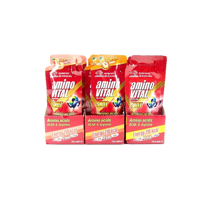 (5 แถม 1)เจลพลังงานพร้อมทาน aminoVITAL Amino Acid Gel Shot Energy gel 45g.มีให้เลือก 3 รสชาติ วิ่งก็ทานได้ปั่นก็ทานดี