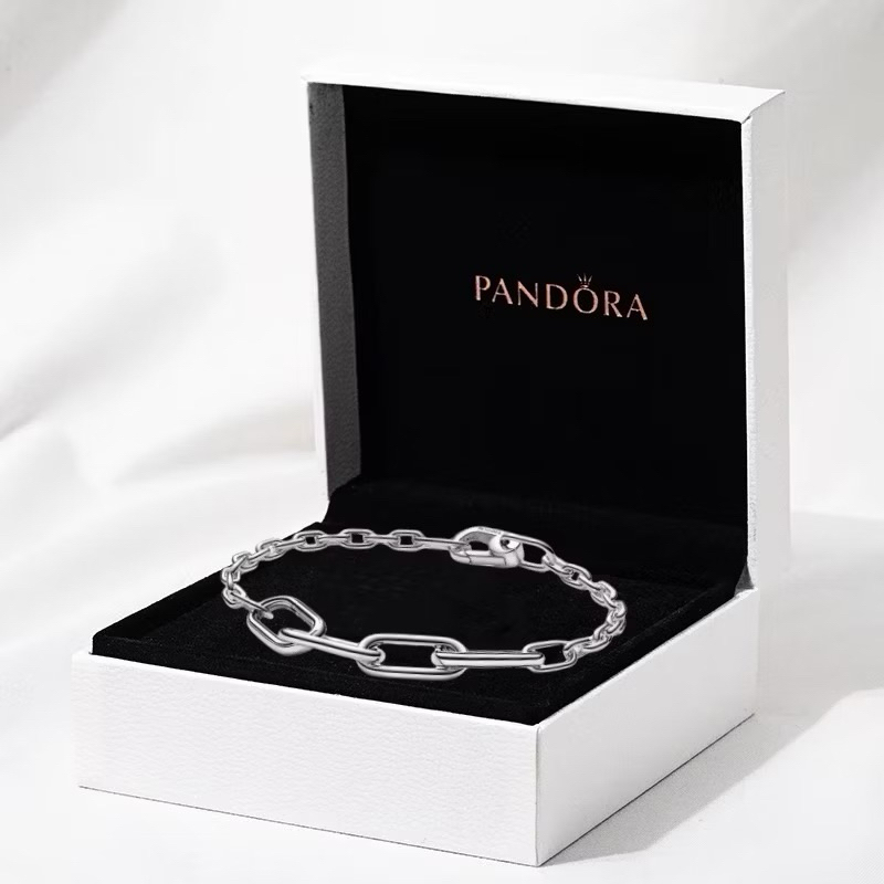 [ส่งจากกรุงเทพ]P สร้อยข้อมือ กำไล แท้ 925 silver copper-silver alloy ME Chain link bracelet