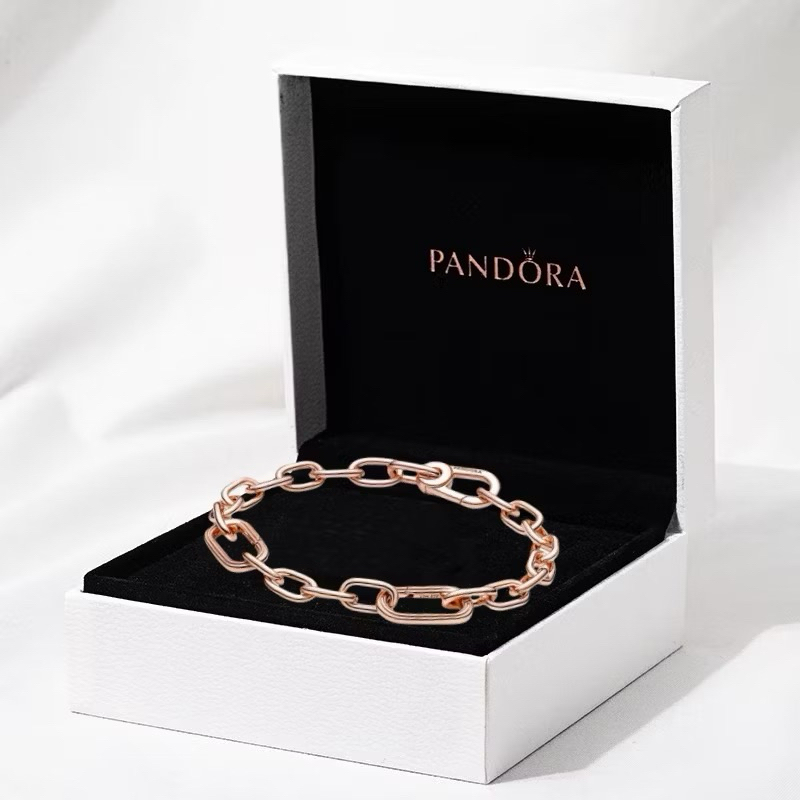 [ส่งจากกรุงเทพ]P สร้อยข้อมือ กำไล แท้ 925 silver copper-silver alloy ME Chain link bracelet