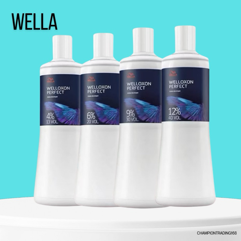 WELLA PROFESSIONAL WELLOXON PERFECT 4 6 9 12 % 1000 ML.สำหรับผสมครีมเปลี่ยนสีผม และ ฟอกสีผม