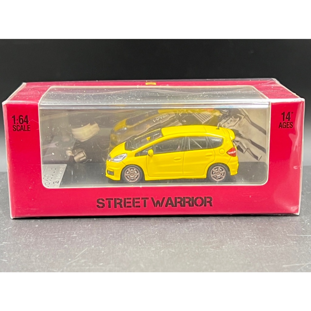 Street Weapon 1:64   HONDA JAZZ GE8 RS second-generation Fit diecast model : Yellow