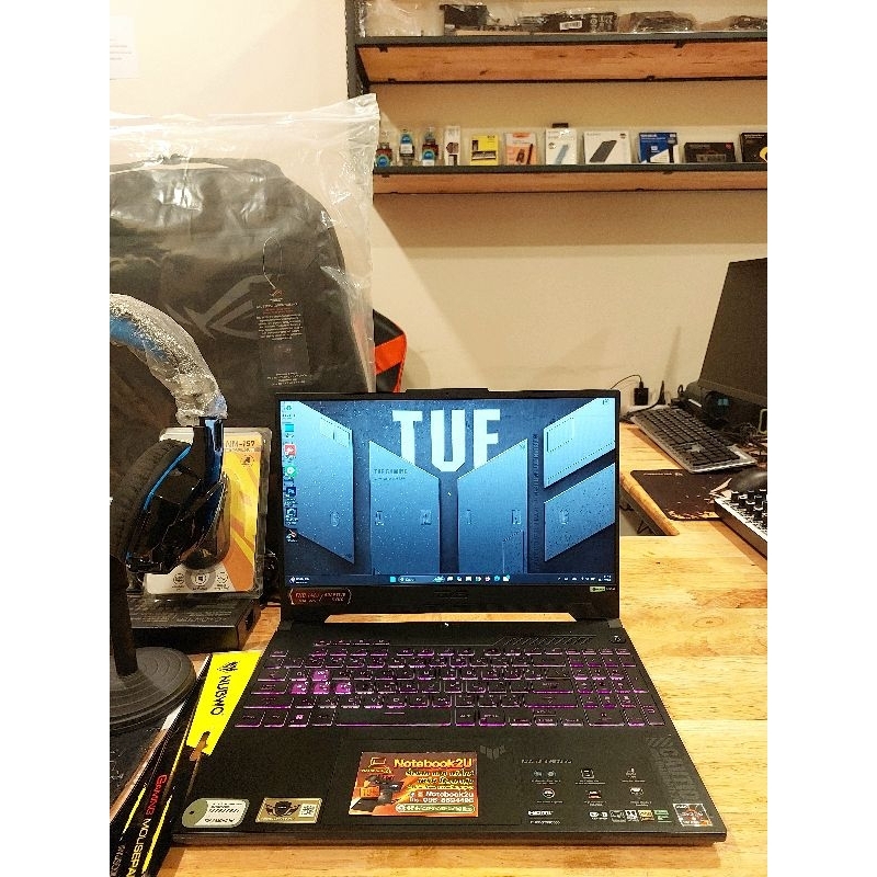 ASUS TUF A15 (144Hz sRGB100%) FA507NU-LP031W R7-7735HS RTX4050(140W) RAM16GB.DDDR5 SSD512GB.G4 สภาพน