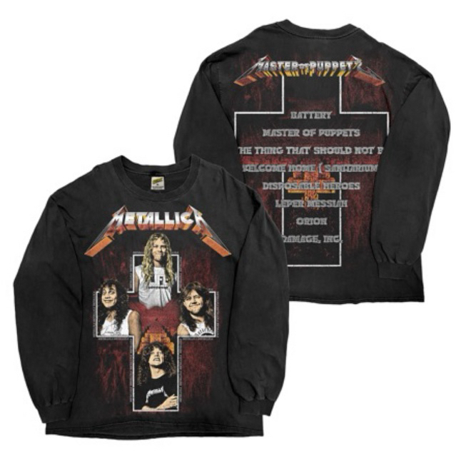 cosmicbkk เสื้อยืดแขนยาว ลาย metallica