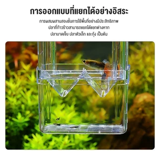 petsecret กล่องเพาะพันธุ์ปลา แบบสองรู ขนาดเล็ก สําหรับตู้ปลา