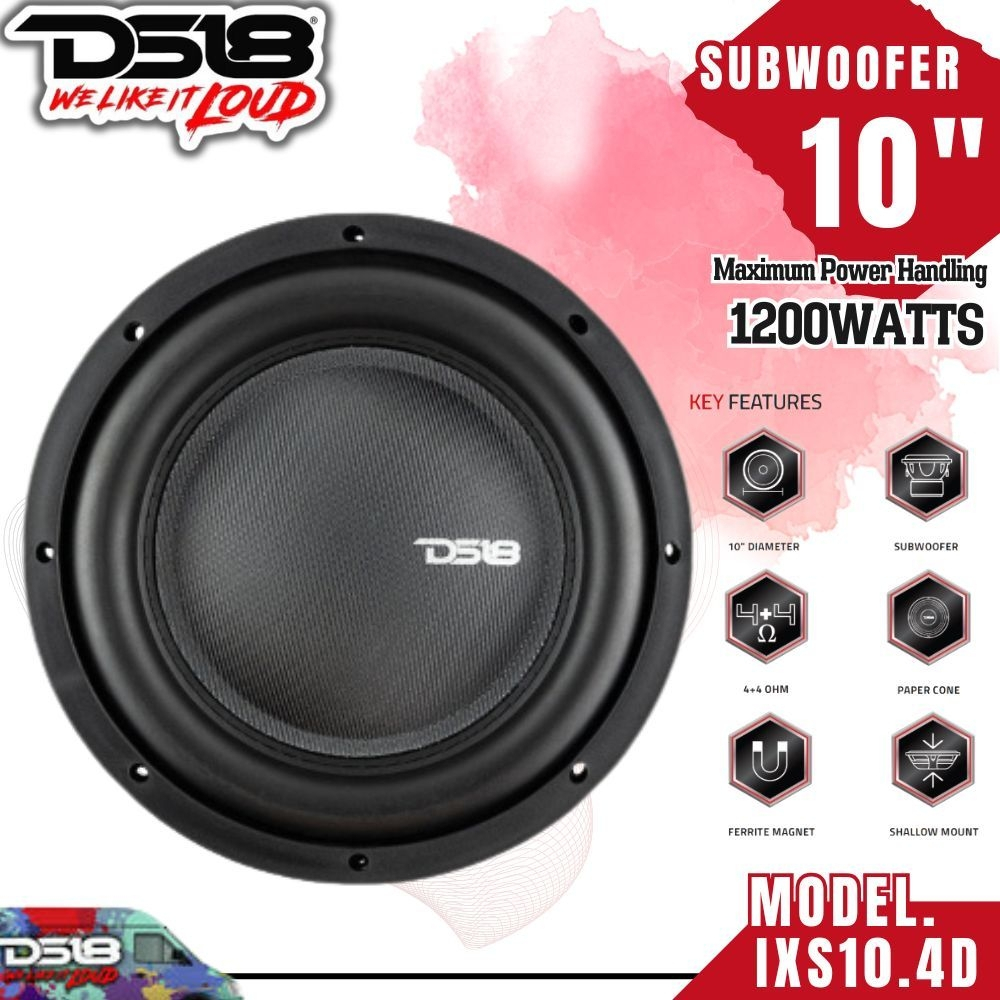 [1ดอก] ดอกลำโพงซับวูฟเฟอร์ ขนาด 10นิ้ว แบรนด์ดังระดับโลก DS18 ISX10.4D ดอกลำโพงซับเบส ลำโพงซับ ซับวู