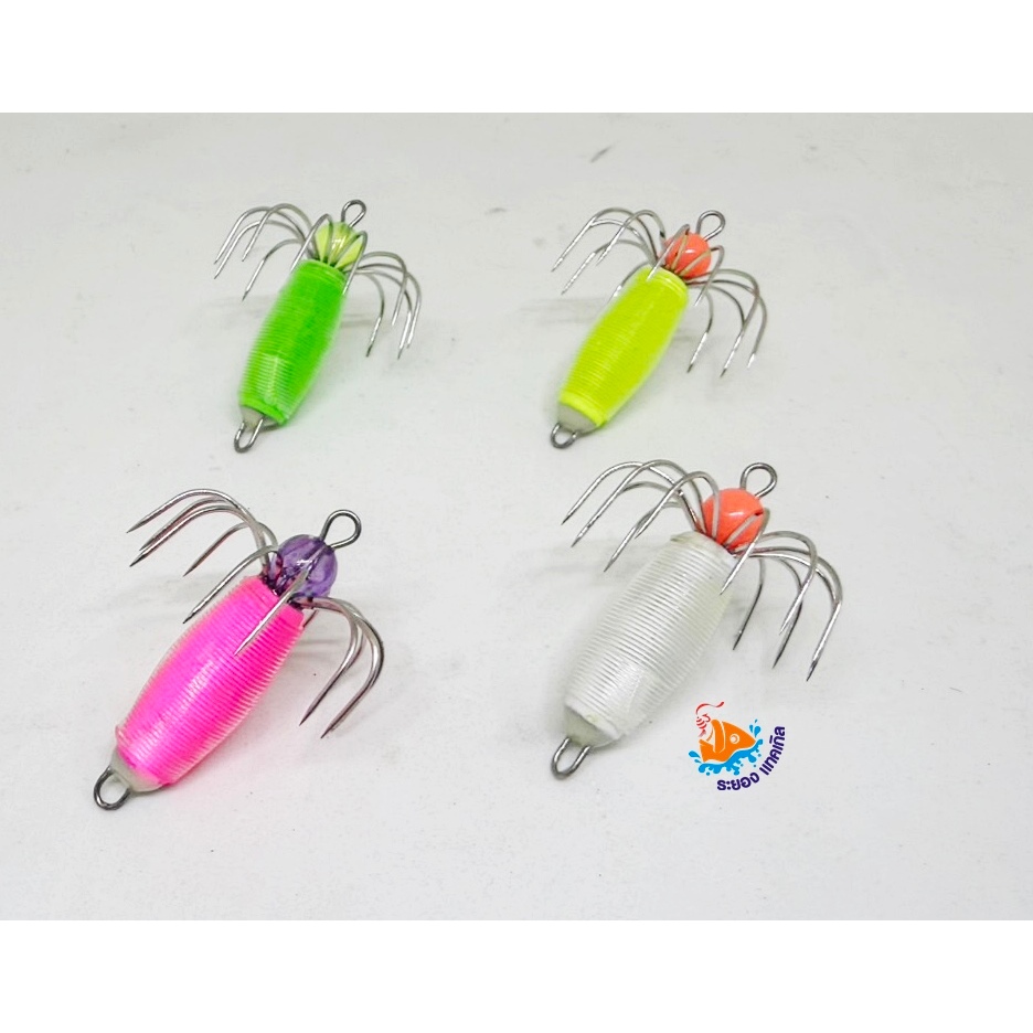 โยจุ๊บลูกอมตกหมึกเรืองแสง Candy jig โยตกหมึกน้ำหนัก 18 กรัม รุ่นใหม่ล่าสุด