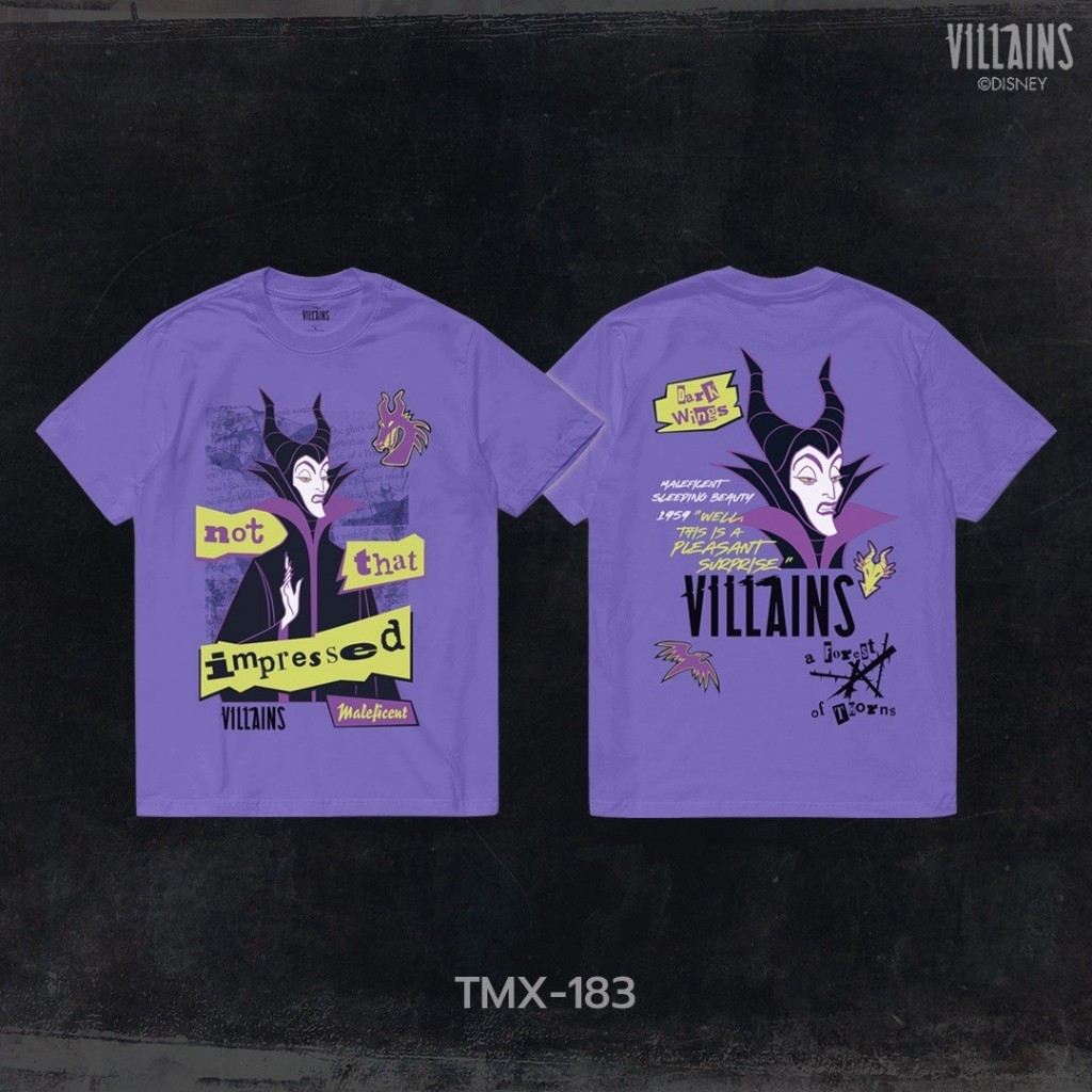 Power 7 Shop เสื้อยืดการ์ตูน "Maleficent" ลิขสิทธิ์แท้ DISNEY (TMX-183)