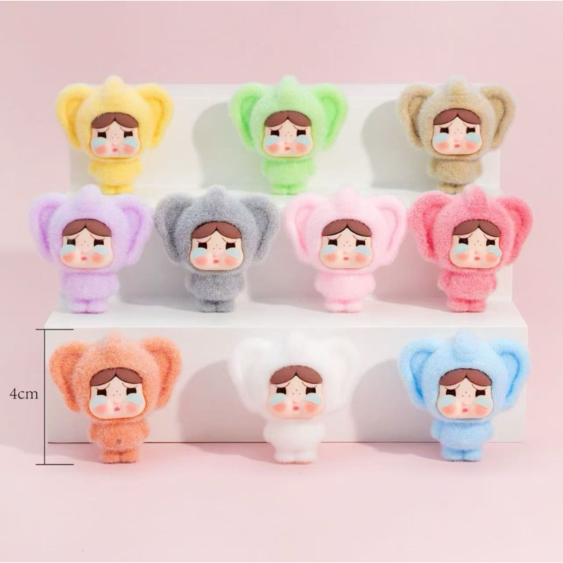 พร้อมส่ง โมเดลจิ๋ว เรซิ่น 3D Crybaby คายเบบี้ popmart (เป็นงานขนกำมะหยี่ งานสวยค่ะ) ขนาด 4 cm. ตกแต่งเคส ยาดม Diy สวน