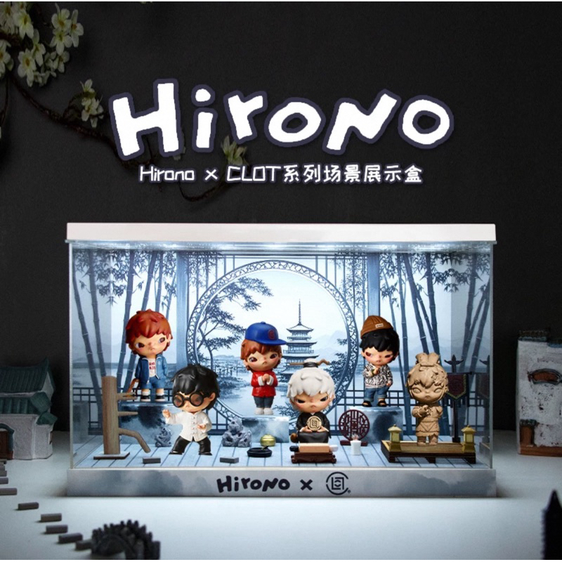 (พร้อมส่ง) กล่อง HIRONO box อคิลิคใส มีไฟ เพดาน ฝา LED สำหรับ โชว์ อาร์ตทอย  HIRONO x CLOT V8 Figures ไฟ จีน ใส่