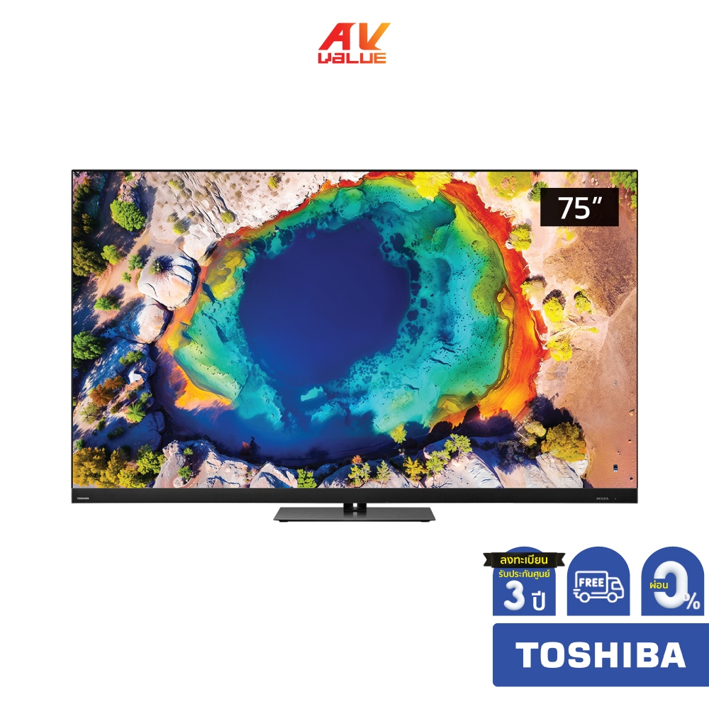 Toshiba 4K Mini LED TV รุ่น 75Z870NP ขนาด 75 นิ้ว Z870N Series ( 75Z870N , Z870NP ) ** ผ่อน 0% **