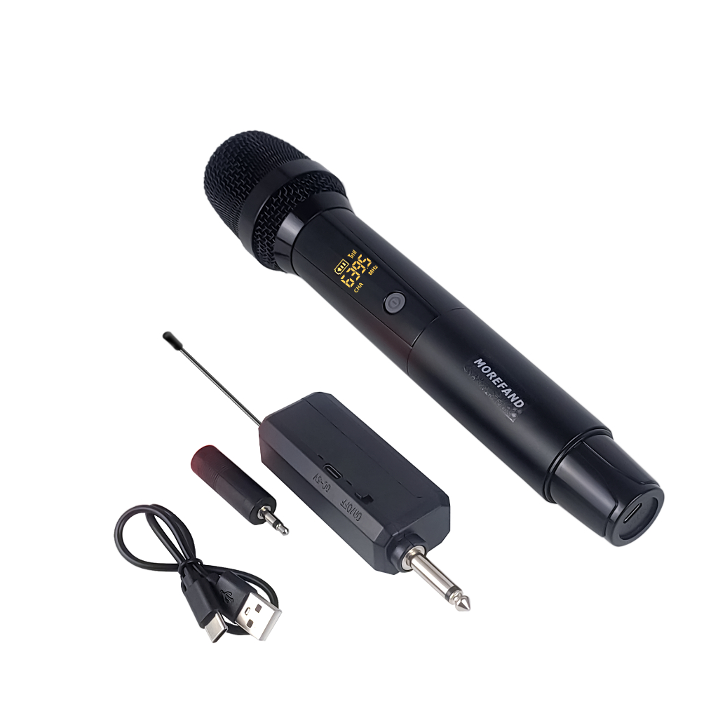 【ไมโครโฟนไร้สาย UHF R15】 ปรับความถี่ได้, ชาร์จได้, เสียงชัด, แบตฯ นาน, เหมาะสำหรับการแสดงและประชุม - รูปที่ 4