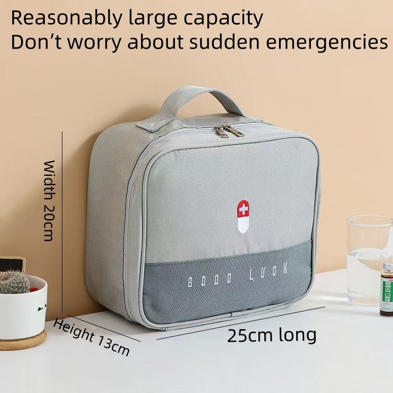 กระเป๋าปฐมพยาบาลแบบพกพา คอนเทนเนอร์ขนาดใหญ่-ความจุ Layered Travel Car First Aid Kit