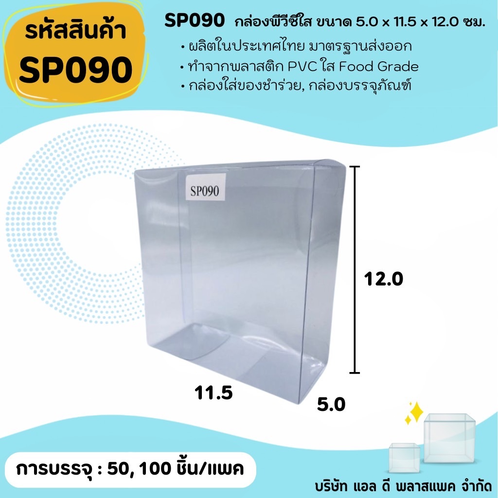 (50ใบ 100ใบ) [SP090] กล่องพลาสติกพีวีซีใสขนาด 5.0 x 11.5 x 12.0cm แพคเกจกล่องใส ใส่ของที่ระลึกของสะสมต่างๆ