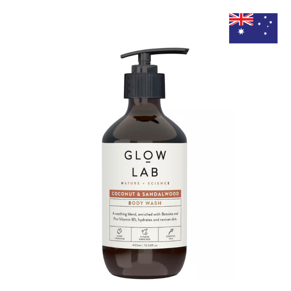 Glow Lab Coconut & Sandalwood Body Wash 400ml ครีมอาบน้ำบำรุงผิว จากนิวซีแลนด์