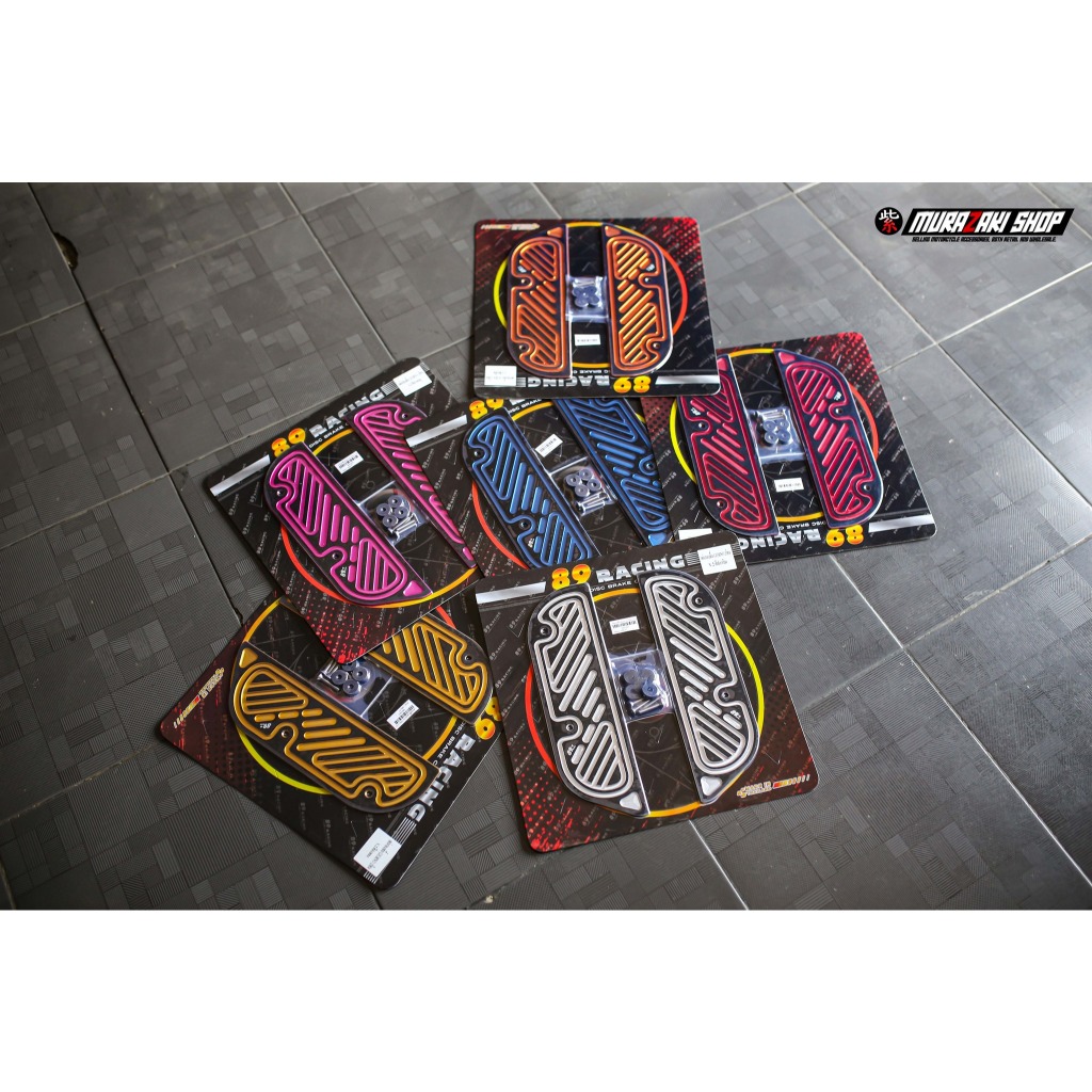 พื้นพักเท้าทูโทน 89Racing/CNC #Giorno  ของเข้า 8 สี ชมพู/แดง/น้ำเงิน/เทา/ส้ม/ทอง/ม่วง/เขียว