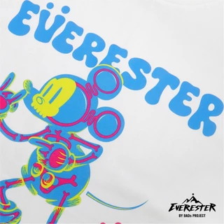 EVERESTER เสื้อยืด เสื้อคอฟิต Heavy Cotton เสื้อผู้ชาย Oversize Mickey N Roll ดำ เสื้อผ้าผู้ชาย EXP