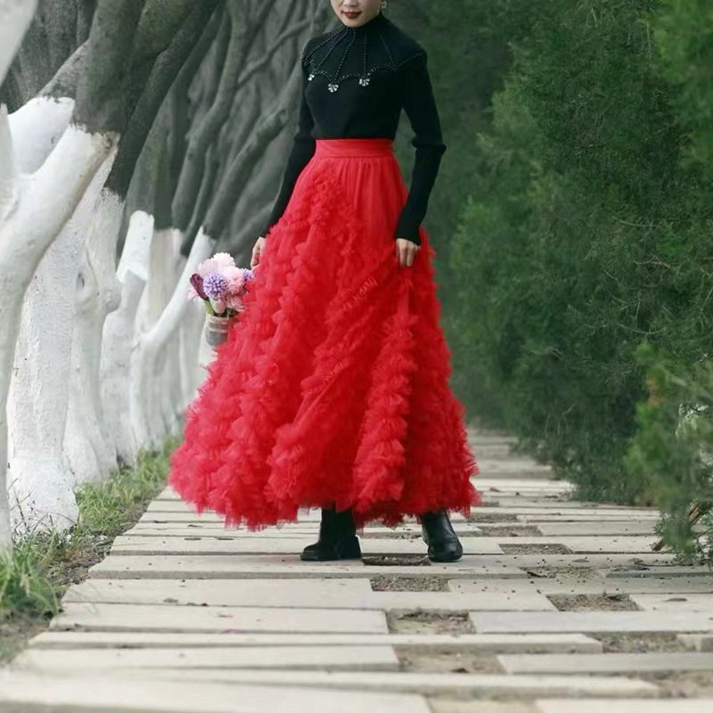 กระโปรงมุ้งแต่งระบาย กระโปรงมุ้งฟูๆฟรุ้งฟริ้ง - รูปที่ 4