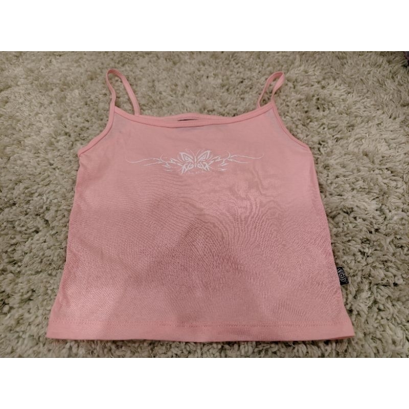 เสื้อสายเดี่ยวสีชมพู VGH