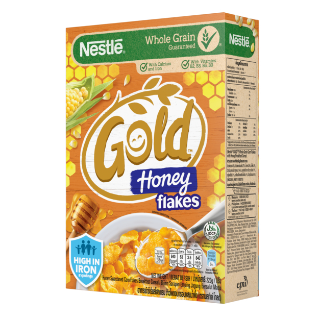 NESTLE GOLD CORNFLAKES ฮันนี่ โกลด์ เฟลกส์ ซีเรียล 220 กรัม - รูปที่ 2