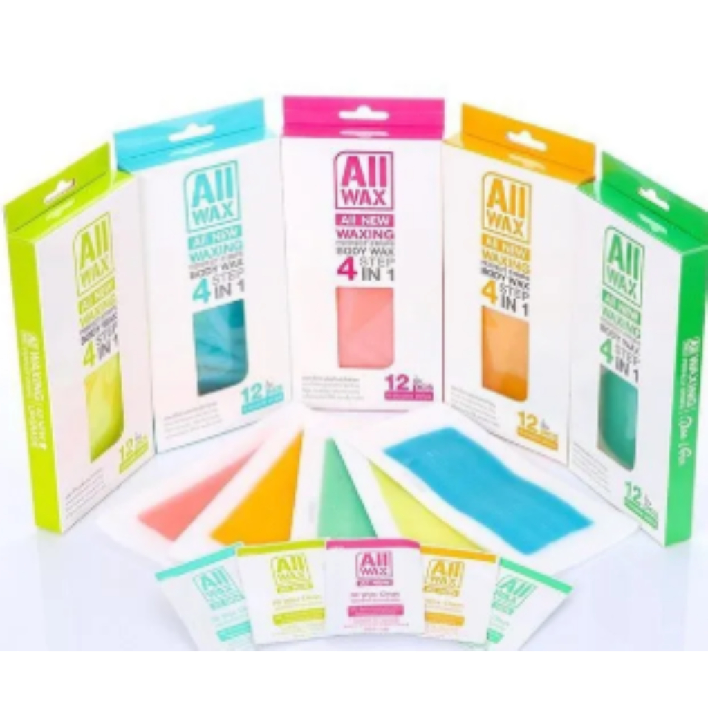 All Wax All New Waxing Perfect Strips Body Wax 4 Step in1 ออล แว๊กซ์ กำจัดขน (กล่อง)