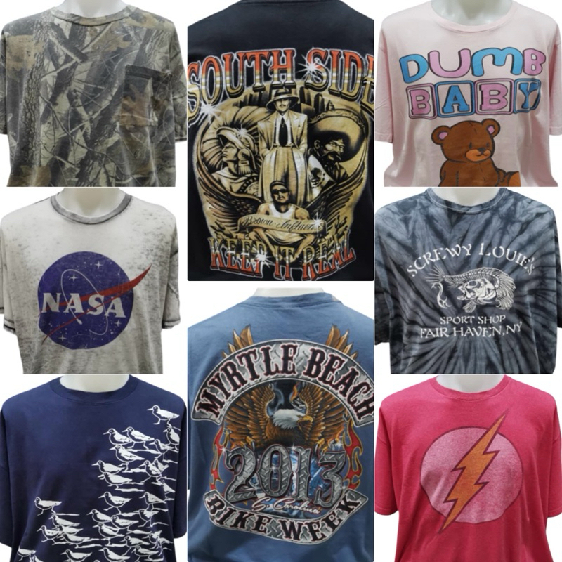 เสื้อยืดUSAมือสอง ไซส์ใหญ่ 3XL 4XL 5XL