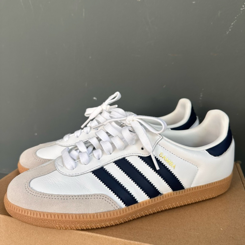 Adidas Samba OG สีNavy White ของแท้ 100% (No Box) สินค้าหิ้วจากอเมริกา  Size 8US ,7.5UK,260JP