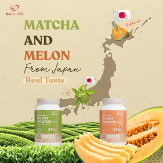 Soulsis Plant Protein โปรตีนพืช สูตรBio-Fiber รสMelon เมล่อน แทนมื้ออาหาร เจ สร้างกล้ามเนื้อ