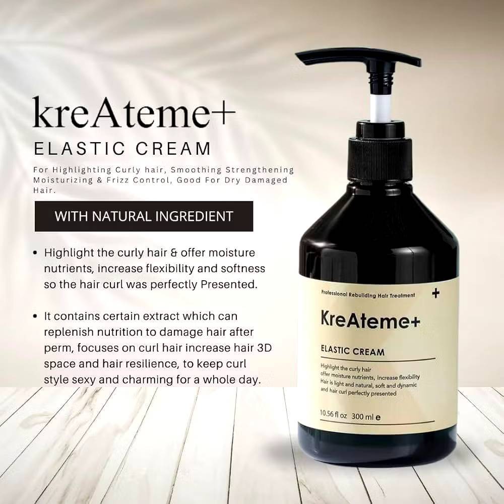 KreAteme ครีมจับลอน Elastic Cream อีลาสติกครีม K+ 300ml.