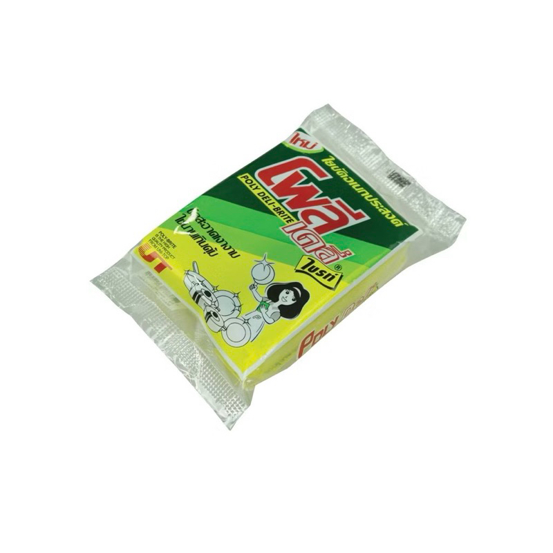POLY DELI-BRITE ฟองน้ำพร้อมใยขัด