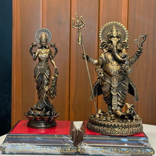 ปรับขนาดใหม่❗️ 🕉️พระแม่ลักษมี เหล็กน้ำพี้ สูง 9 นิ้ว ประทานความสำเร็จ ความรัก การเงิน ฟรีฐานรอง